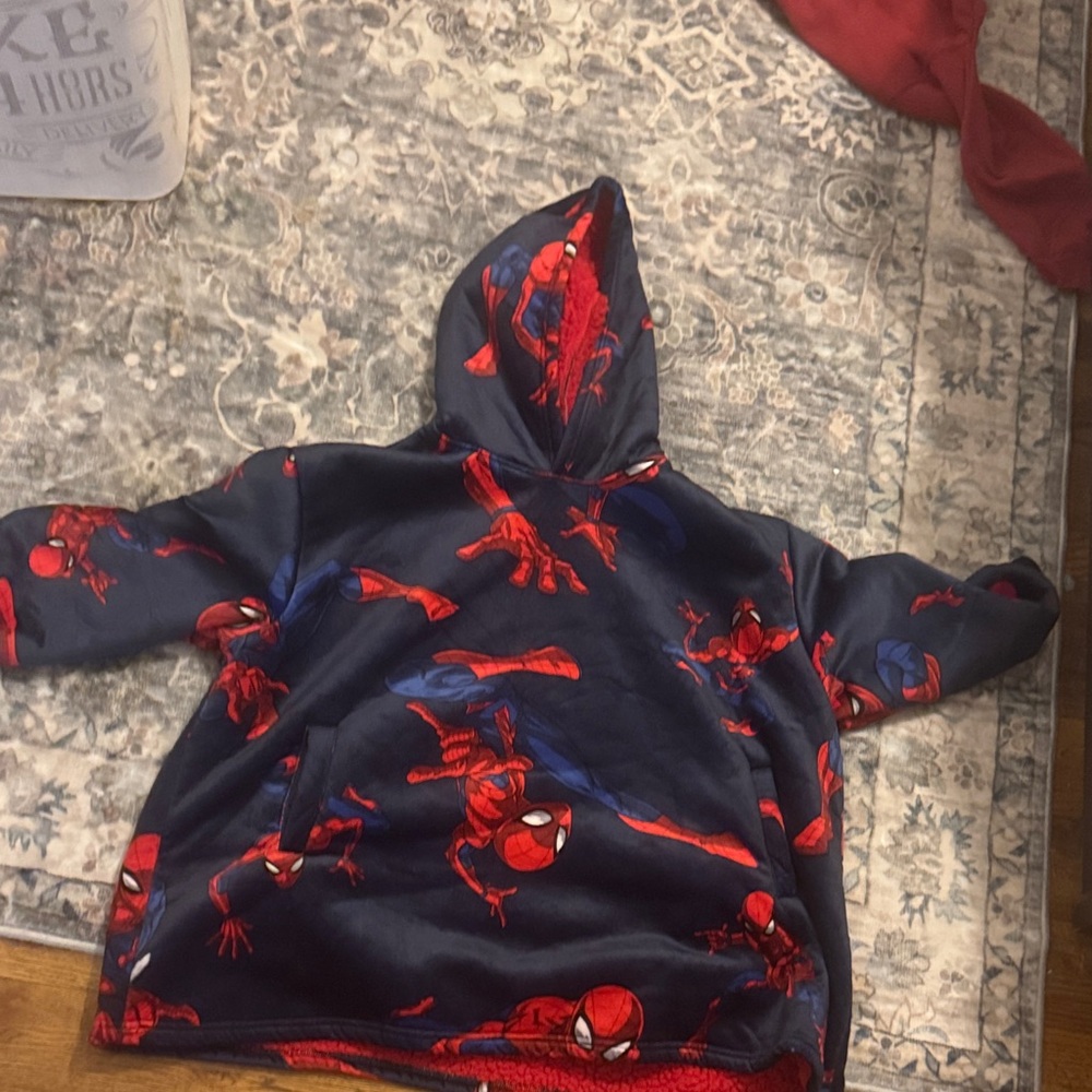 Spiderman Kids Hoodie - Red and Black